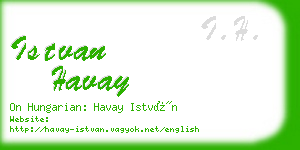 istvan havay business card